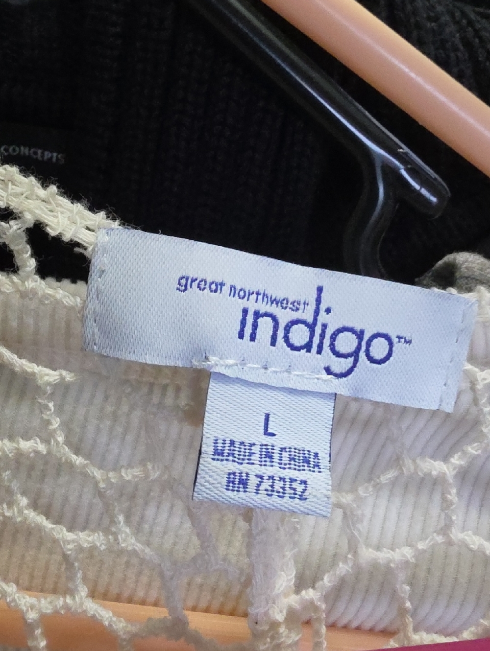 Indigo Crochet Fringe Tunic - Picture 5 of 6